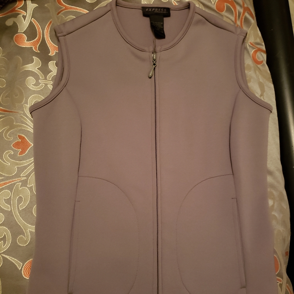 Express Beige zip vest - Size XS